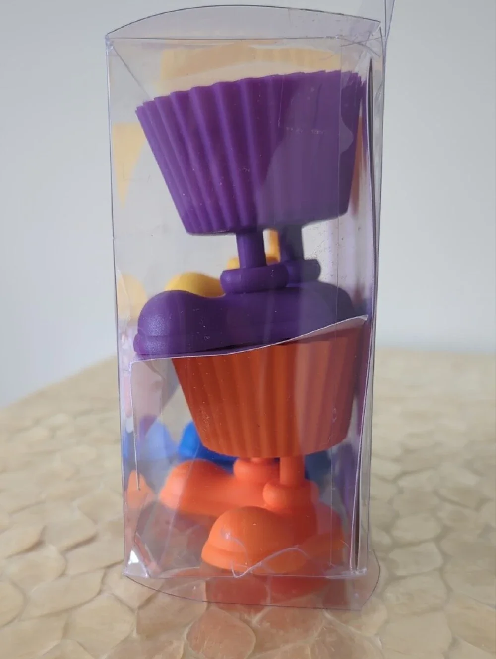 Wilton Silly-Feet Silicone Baking Cups - Yellow, Purple, Blue & Orange (8 Cups)